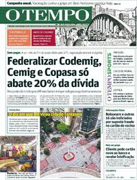 Capa do jornal O Tempo 20/03/2024