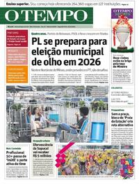 Capa do jornal O Tempo 22/01/2024
