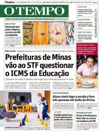 Capa do jornal O Tempo 22/03/2024