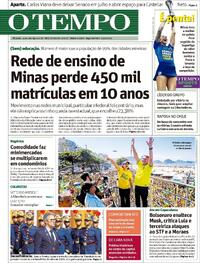 Capa do jornal O Tempo 22/04/2024
