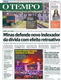 Capa do jornal O Tempo 23/03/2024