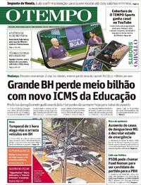 Capa do jornal O Tempo 24/01/2024