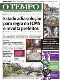 Capa do jornal O Tempo 24/02/2024