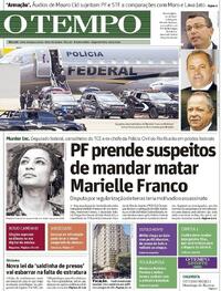 Capa do jornal O Tempo 25/03/2024