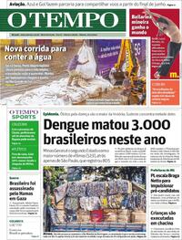 Capa do jornal O Tempo 25/05/2024