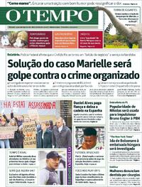 Capa do jornal O Tempo 26/03/2024
