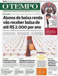 Capa do jornal O Tempo 27/01/2024