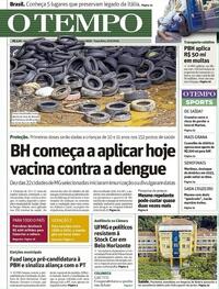 Capa do jornal O Tempo 27/02/2024