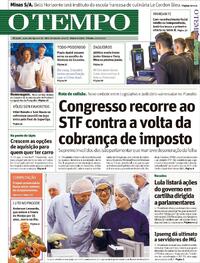 Capa do jornal O Tempo 27/04/2024