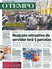 Capa do jornal O Tempo 27/06/2024