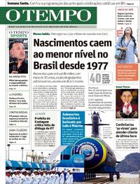 Capa do jornal O Tempo 28/03/2024