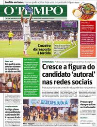 Capa do jornal O Tempo 29/04/2024