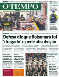 Capa do jornal Jornal O Tempo 04/09/2025