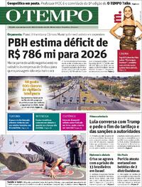 Capa do jornal Jornal O Tempo 07/10/2025
