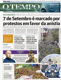 Capa do jornal Jornal O Tempo 08/09/2025