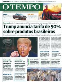 Capa do jornal Jornal O Tempo 10/07/2025