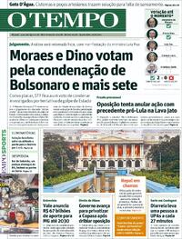 Capa do jornal Jornal O Tempo 10/09/2025