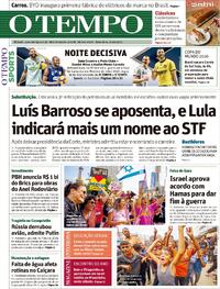 Capa do jornal Jornal O Tempo 10/10/2025
