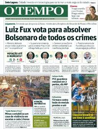 Capa do jornal Jornal O Tempo 11/09/2025