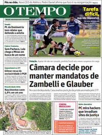 Capa do jornal Jornal O Tempo 11/12/2025