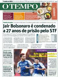 Capa do jornal Jornal O Tempo 12/09/2025