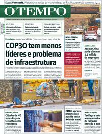 Capa do jornal Jornal O Tempo 12/11/2025