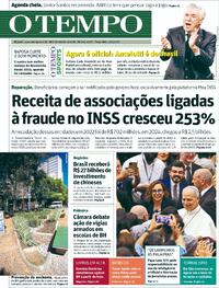 Capa do jornal Jornal O Tempo 13/05/2025