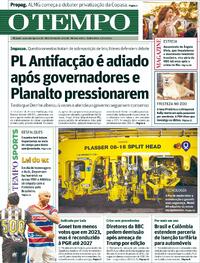 Capa do jornal Jornal O Tempo 13/11/2025