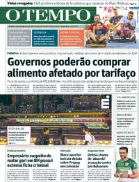 Capa do jornal Jornal O Tempo 14/08/2025