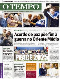 Capa do jornal Jornal O Tempo 14/10/2025