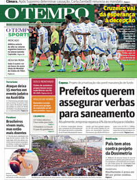 Capa do jornal Jornal O Tempo 15/12/2025