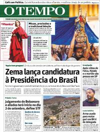Capa do jornal Jornal O Tempo 16/08/2025