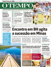 Capa do jornal Jornal O Tempo 16/09/2025