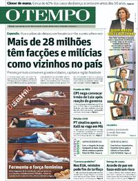 Capa do jornal Jornal O Tempo 17/10/2025