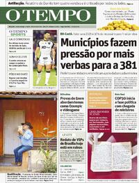 Capa do jornal Jornal O Tempo 17/11/2025