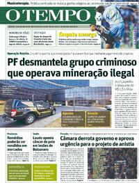 Capa do jornal Jornal O Tempo 18/09/2025
