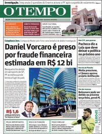 Capa do jornal Jornal O Tempo 19/11/2025