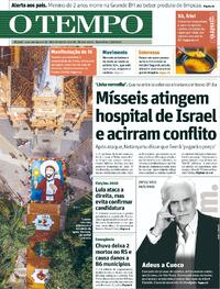 Capa do jornal Jornal O Tempo 20/06/2025