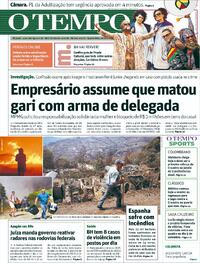 Capa do jornal Jornal O Tempo 20/08/2025