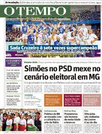 Capa do jornal Jornal O Tempo 20/10/2025