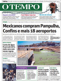 Capa do jornal Jornal O Tempo 20/11/2025