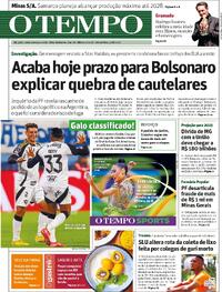 Capa do jornal Jornal O Tempo 22/08/2025