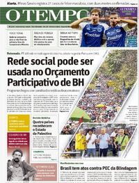 Capa do jornal Jornal O Tempo 22/09/2025