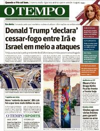 Capa do jornal Jornal O Tempo 24/06/2025