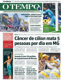 Capa do jornal Jornal O Tempo 24/07/2025