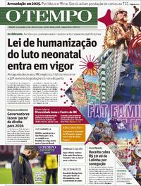 Capa do jornal Jornal O Tempo 25/08/2025