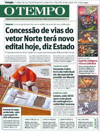 Capa do jornal Jornal O Tempo 26/04/2025