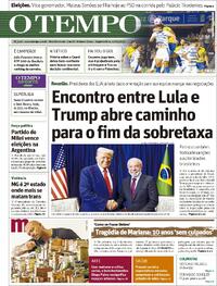 Capa do jornal Jornal O Tempo 27/10/2025