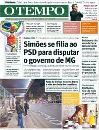 Capa do jornal Jornal O Tempo 28/10/2025