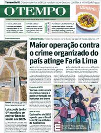 Capa do jornal Jornal O Tempo 29/08/2025